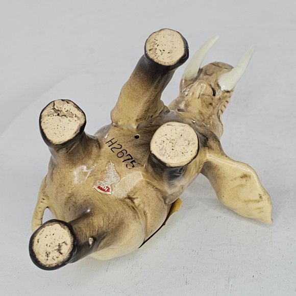 Vintage Lefton Elephant Figurine Set H2674 Trunk Up Lucky Gulfgate *FLAWS* - Picture 9 of 11